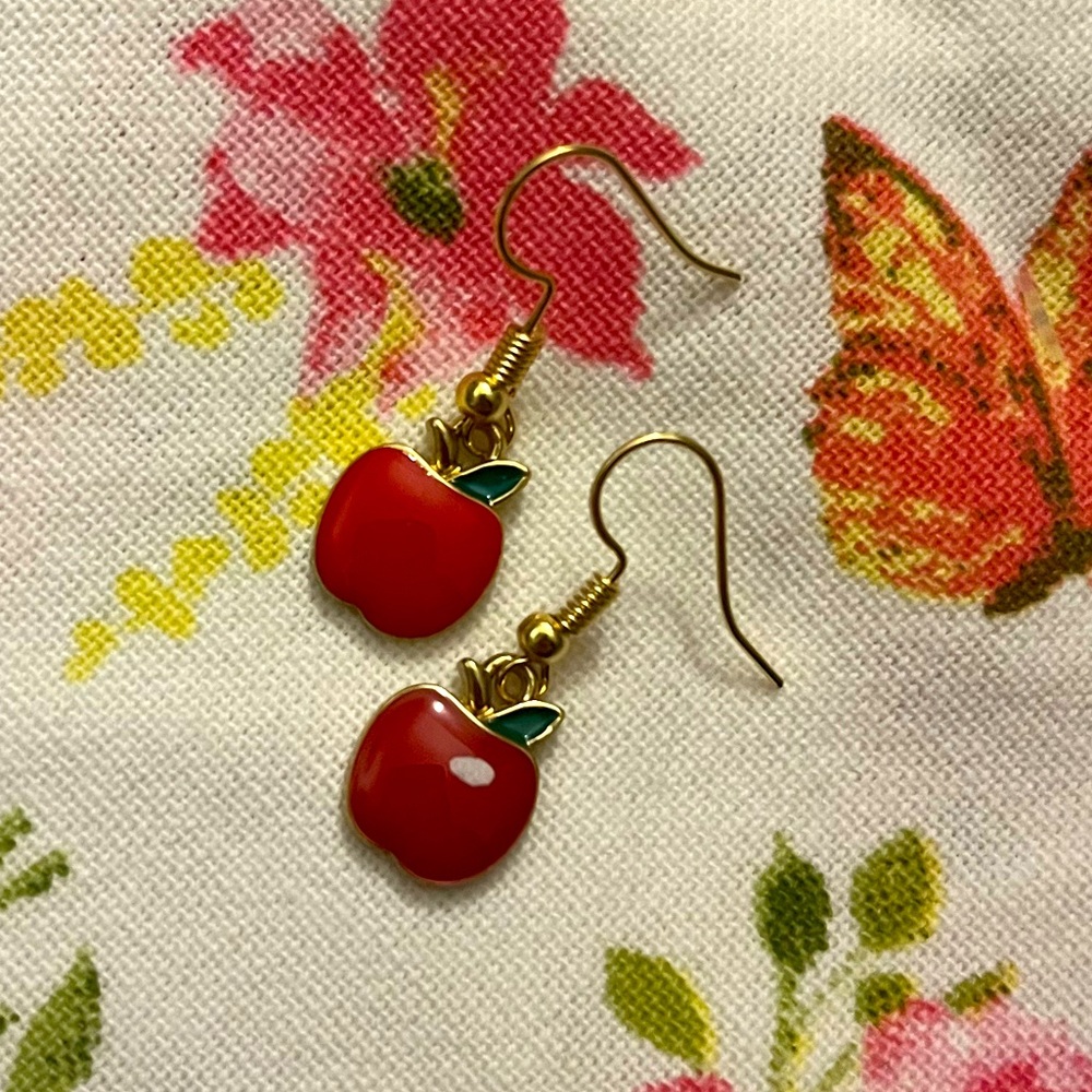 Apple earrings hand crafted NEW